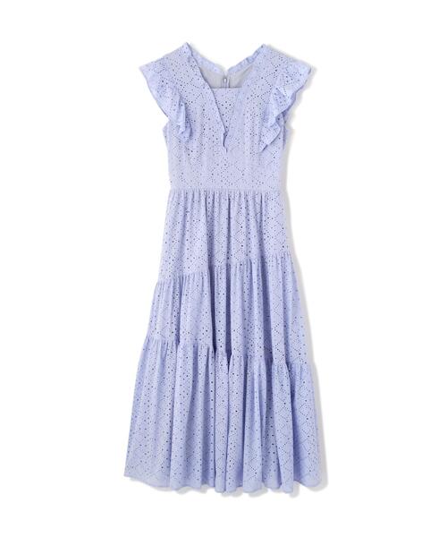 JILL by JILL STUART(ジルバイジルスチュアート)の「カットワークティアードワンピース(ワンピース・レディース・ブルー/ブラック/ホワイト・FREE)」の16枚目の写真