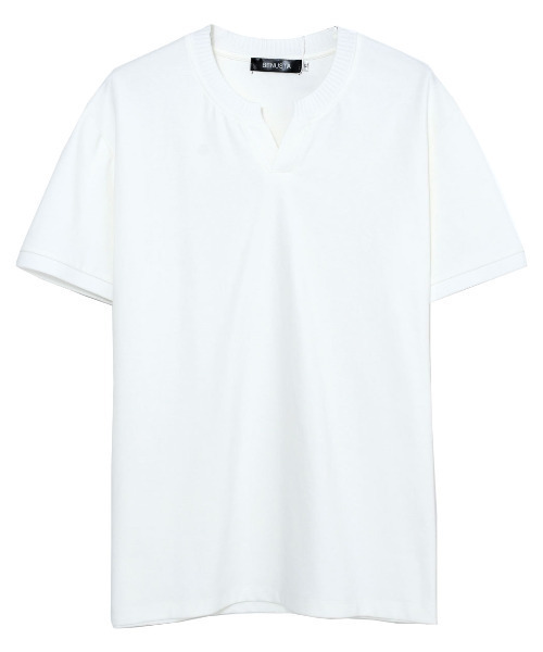 BENUSTA(ベヌスタ)の「『BENUSTA/ベヌスタ』キーネックリブ半袖Tシャツ【GC】(Tシャツ/カットソー・メンズ・ブラック/ホワイト・XL/L)」の9枚目の写真