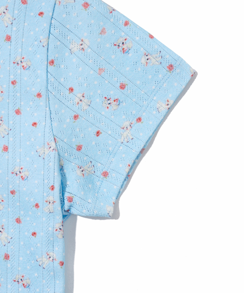 YOUHEE(ユヒ)の「SHEEP PATTERN EYELET T-SHIRTS_LIGHT BLUE(Tシャツ/カットソー・レディース・その他・SMALL/MEDIUM)」の6枚目の写真