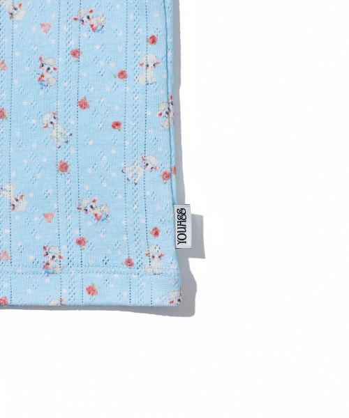 YOUHEE(ユヒ)の「SHEEP PATTERN EYELET T-SHIRTS_LIGHT BLUE(Tシャツ/カットソー・レディース・その他・SMALL/MEDIUM)」の7枚目の写真