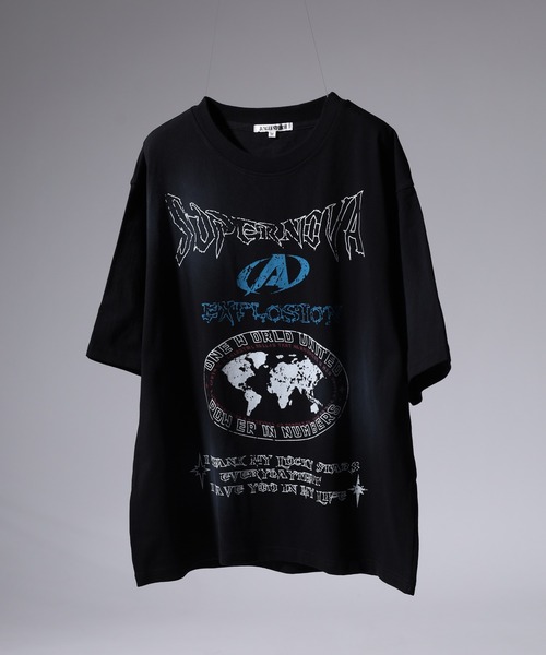 Jungle Storm（ジャングルストーム）の「JUNGLE STORM 加工グラフィックロゴTシャツ 半袖（Tシャツ/カットソー・メンズ・ブラック/カーキ/アイボリー/ピンク・M/L）」の8枚目の写真