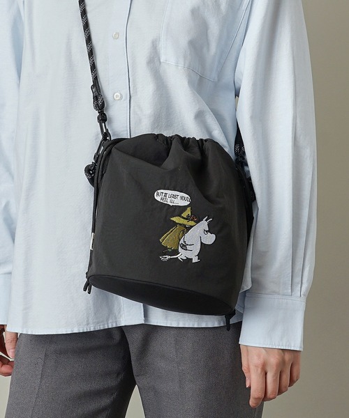 MOOMIN(ムーミン)の「【MOOMIN】(ムーミン) 軽量 撥水 ペットボトル500ml 長財布 収納可能 巾着 ハンドバッグ RMPK-05(ショルダーバッグ・レディース・ライトグレー/カーキ/チャコールグレー/ネイビー/ベージュ/レッド/パープル・ONE SIZE)」の18枚目の写真