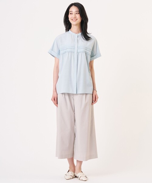 J.PRESS(ジェイプレス)の「【人気素材】セルロースリネンストレッチ クロップド パンツ(その他パンツ・レディース・カーキ系/アイボリー系/ブラック系/グリーン系/ベージュ系・T13/T17/T15)」の13枚目の写真