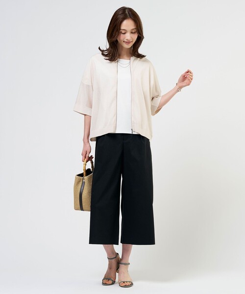 J.PRESS(ジェイプレス)の「【人気素材】セルロースリネンストレッチ クロップド パンツ(その他パンツ・レディース・カーキ系/アイボリー系/ブラック系/グリーン系/ベージュ系・T13/T17/T15)」の17枚目の写真