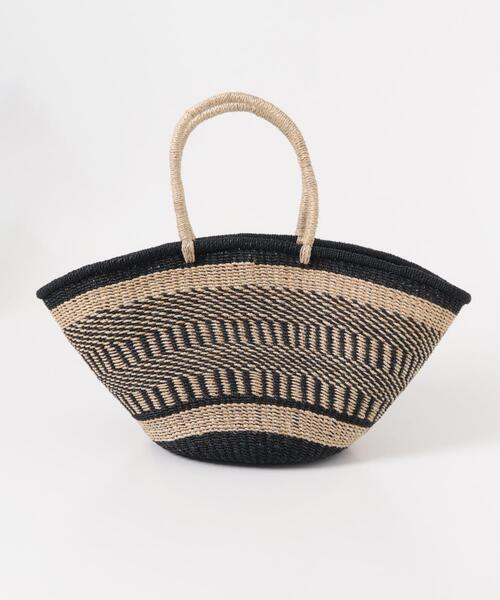 URBAN RESEARCH Sonny Label（アーバンリサーチサニーレーベル）の「BAGMATI　アバカボーダーバッグ（かごバッグ・レディース・ブラック系その他/ブラウン系その他・ONE）」の4枚目の写真