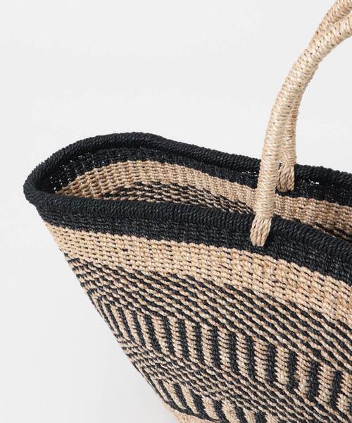 URBAN RESEARCH Sonny Label（アーバンリサーチサニーレーベル）の「BAGMATI　アバカボーダーバッグ（かごバッグ・レディース・ブラック系その他/ブラウン系その他・ONE）」の5枚目の写真