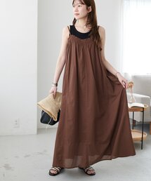 胸ギャザーキャミワンピース