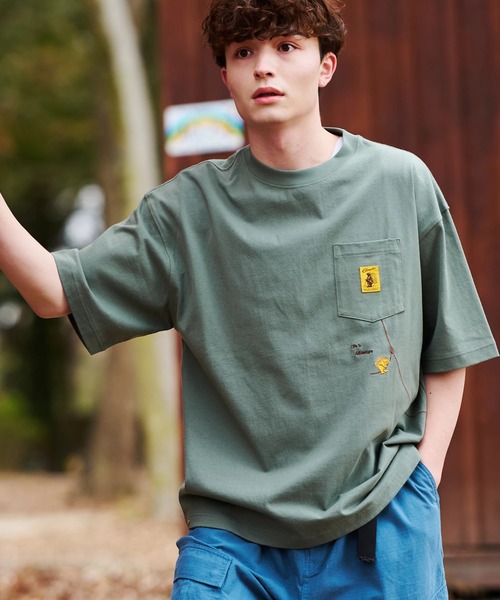 COBMASTER(コブマスター)の「COBMASTER/コブマスター 吸水速乾/抗菌防臭 ポケット刺繍 ルーズTEE《フォレストジップライン》(Tシャツ/カットソー・メンズ・ホワイト/セージグリーン/ブラック/ライトピンク・MEDIUM/LARGE/X-LARGE)」の18枚目の写真