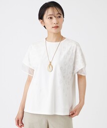 【日傘レベルの遮熱効果】【接触冷感・遮熱・UV対策・ウォッシャブル】ミネラルテックスパフスリーブカットソー