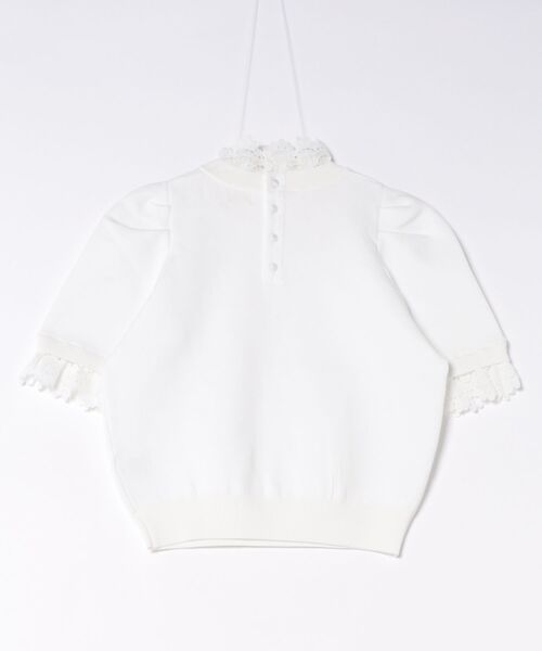 Liala×PG(リアラバイピージー)の「ネック&袖 レース フリル ニット Liala×PG(ニット/セーター・レディース・ホワイト・S/M)」の4枚目の写真