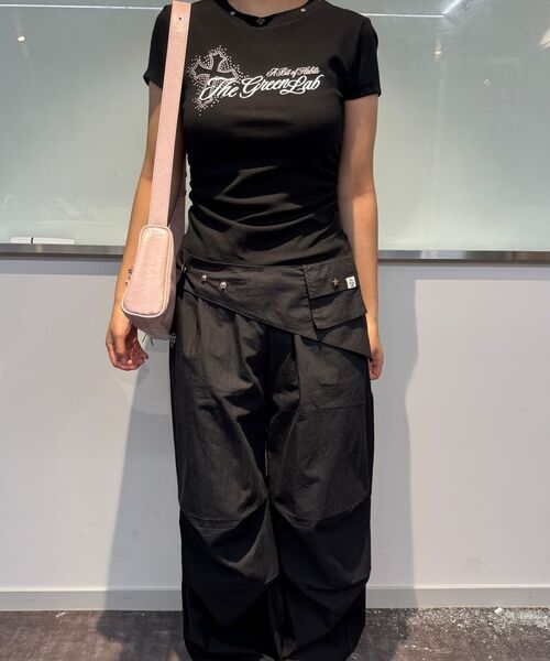 THE GREEN LAB（ザグリーンラボ）の「スタッドグラフィックシャーリング半袖Tシャツ[メランジグレー]（Tシャツ/カットソー・レディース・その他・FREE）」の20枚目の写真