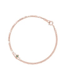 4℃（ヨンドシー）の「【5月誕生石】シルバー エメラルド 2連 ブレスレット（ブレスレット）」