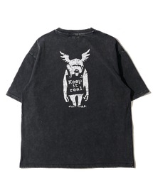 【BRANDALISED/ブランダライズド】スノーウォッシュ加工 グラフィックプリントクルーネックTシャツ