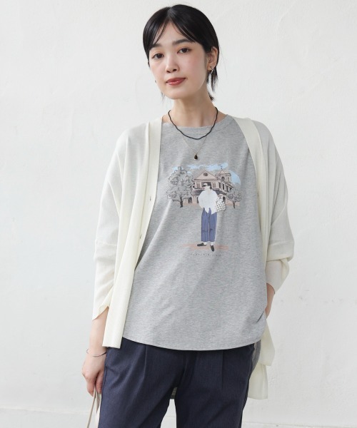 Bou Jeloud（ブージュルード）の「ドールモチーフＴシャツ（Tシャツ/カットソー・レディース・ブラック/オフホワイト/杢グレー・FREE）」の3枚目の写真