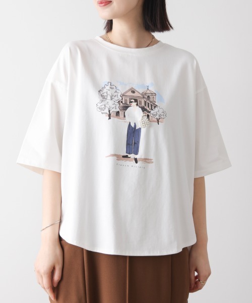 Bou Jeloud（ブージュルード）の「ドールモチーフＴシャツ（Tシャツ/カットソー・レディース・ブラック/オフホワイト/杢グレー・FREE）」の19枚目の写真
