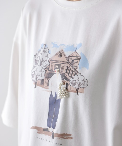 Bou Jeloud（ブージュルード）の「ドールモチーフＴシャツ（Tシャツ/カットソー・レディース・ブラック/オフホワイト/杢グレー・FREE）」の22枚目の写真