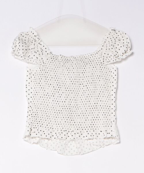 Anely（アネリー）の「Anelyドット柄 リボン ペプラム カット トップス（Tシャツ/カットソー・レディース・ブラック/レッド・FREE）」の15枚目の写真