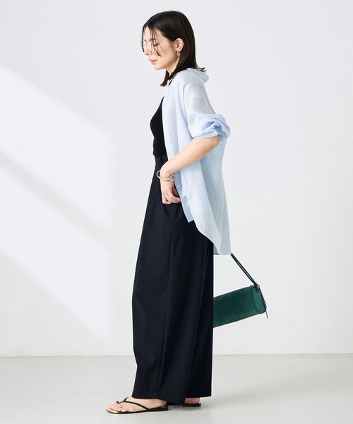 NOLLEY’S Sophi(ノーリーズソフィ)の「ウォッシャブルドライトリコットラップ風タックパンツ(その他パンツ・レディース・ブラック/サックスブルー・34/36/38)」の19枚目の写真