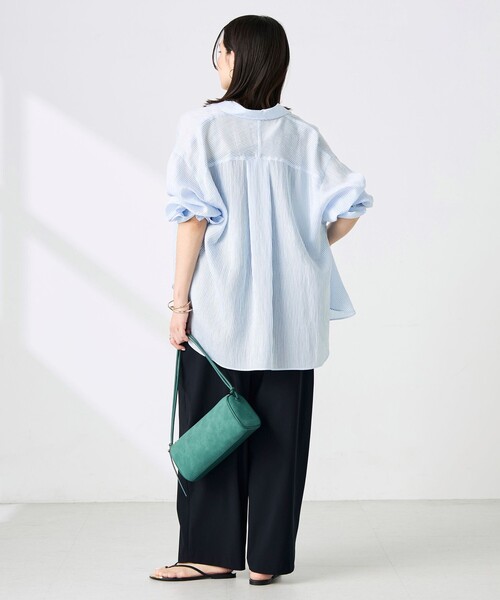 NOLLEY’S Sophi(ノーリーズソフィ)の「ウォッシャブルドライトリコットラップ風タックパンツ(その他パンツ・レディース・ブラック/サックスブルー・34/36/38)」の20枚目の写真