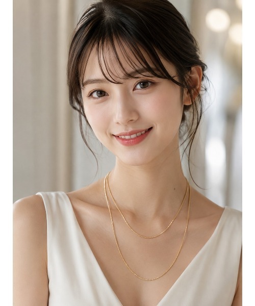 LAUTRE COTE(ロウトレコウト)の「【日本製】喜平チェーンネックレス 2P SET(40cm+50cm) ゴールド / シルバー(ネックレス・レディース・ゴールド/シルバー・FREE)」の6枚目の写真