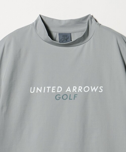 UNITED ARROWS GOLF(ユナイテッドアローズゴルフ)の「メンズ ロゴ モックネック シャツ 吸水速乾・UV(Tシャツ/カットソー・メンズ・グレー系/ホワイト/ブラック・L/XL/M)」の5枚目の写真