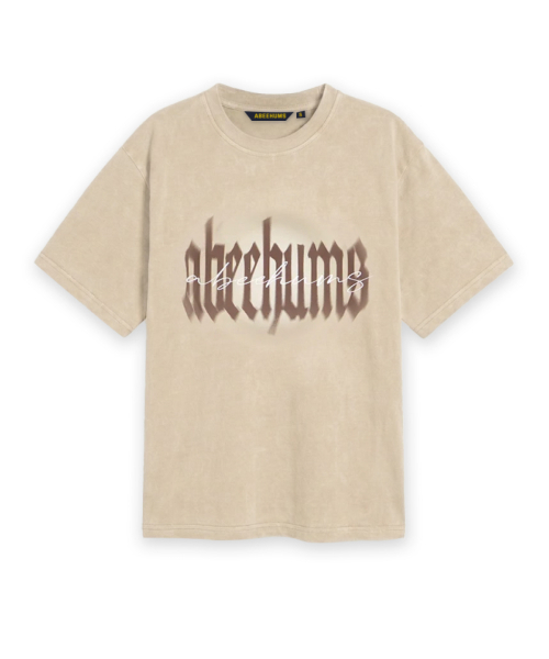 ABEEHUMS(アビハムズ)の「ピグメントシャドウレタリングTシャツ ABH365-102 ベージュ(Tシャツ/カットソー・レディース・ベージュ・SMALL/MEDIUM)」の2枚目の写真