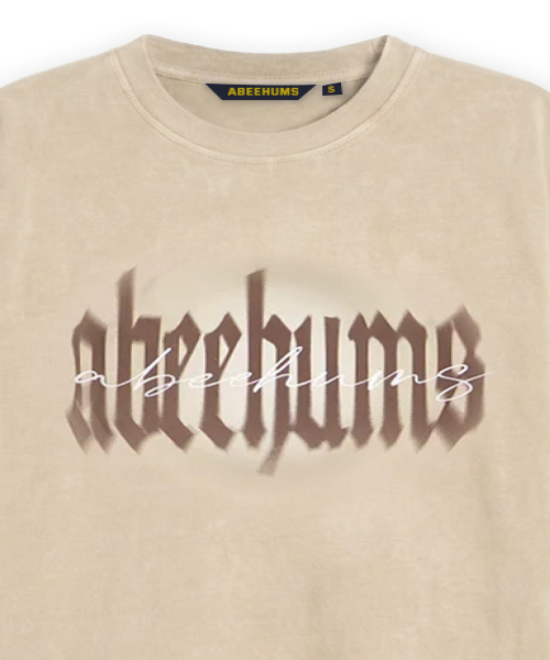 ABEEHUMS(アビハムズ)の「ピグメントシャドウレタリングTシャツ ABH365-102 ベージュ(Tシャツ/カットソー・レディース・ベージュ・SMALL/MEDIUM)」の4枚目の写真