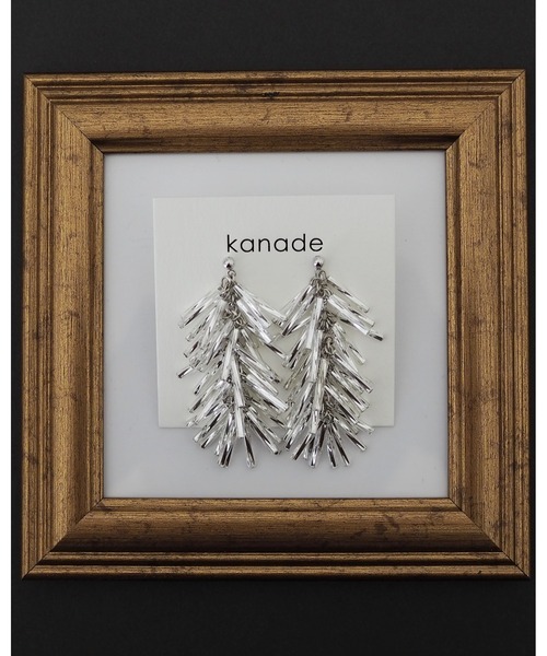 tone(トーン)の「【kanade】ビーズタッセルピアス(MA)(ピアス(両耳用)・レディース・シルバー/ブラック/ブラウン・FREE)」の3枚目の写真