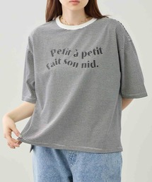 Idnes ピンボーダーロゴTシャツ
