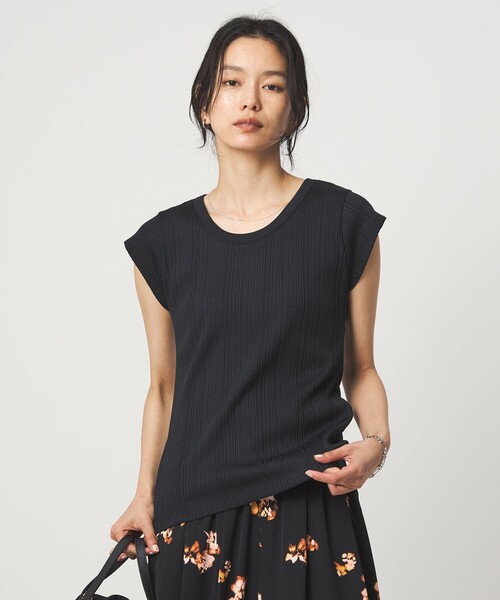 green label relaxing（グリーンレーベルリラクシング）の「ランダム ブライトリブ Uネック カットソー（Tシャツ/カットソー・レディース・モカ/レッド/ブラック/オフホワイト・FREE）」の13枚目の写真