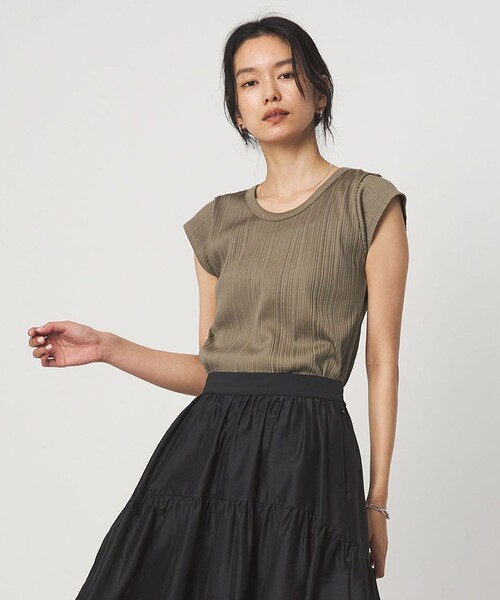 green label relaxing（グリーンレーベルリラクシング）の「ランダム ブライトリブ Uネック カットソー（Tシャツ/カットソー・レディース・モカ/レッド/ブラック/オフホワイト・FREE）」の17枚目の写真