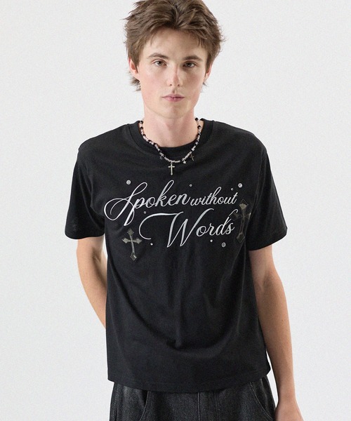 MSG(エムエスジー)の「Buyer's Select/ クロスワッペン刺繍Tシャツ(Tシャツ/カットソー・メンズ・ホワイト/ブラック・S/M/L)」の9枚目の写真