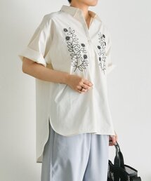 ear PAPILLONNER | 花柄刺繍半袖シャツ【SUM1 STYLE】(シャツ/ブラウス)