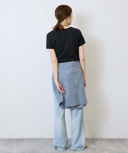 SLOBE IENA(スローブイエナ)の「《シリーズあり/12色展開》1dozen コンパクトリンガーTEE(Tシャツ/カットソー・レディース・スカイブルー/ブラウン/ブラック/レッド/ネイビー/ブラック系その他/サックスブルー/アイボリー/イエロー/ストーン/イエロー系その他/オートミール・FREE)」の14枚目の写真