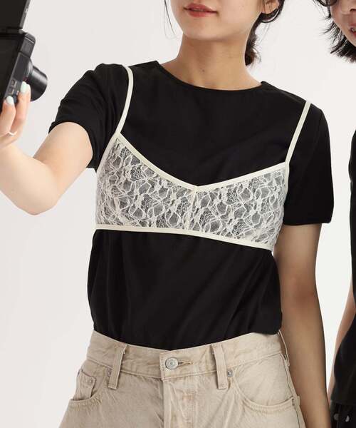 SLOBE IENA(スローブイエナ)の「《シリーズあり/12色展開》1dozen コンパクトリンガーTEE(Tシャツ/カットソー・レディース・スカイブルー/ブラウン/ブラック/レッド/ネイビー/ブラック系その他/サックスブルー/アイボリー/イエロー/ストーン/イエロー系その他/オートミール・FREE)」の16枚目の写真