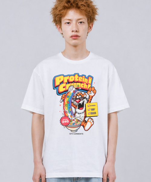 QT8 GARMENTS(キューティーエイトガーメント)の「LB Protein Crunch 2 Washed Tee (Ivory)(Tシャツ/カットソー・メンズ・その他・SMALL/MEDIUM/LARGE/X-LARGE)」の1枚目の写真