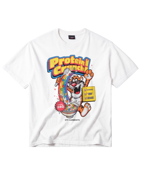 QT8 GARMENTS(キューティーエイトガーメント)の「LB Protein Crunch 2 Washed Tee (Ivory)(Tシャツ/カットソー・メンズ・その他・SMALL/MEDIUM/LARGE/X-LARGE)」の2枚目の写真