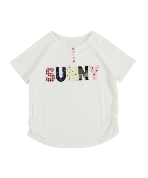WC(ダブル シー)の「アソートボタンパッチワークロゴTシャツ(Tシャツ/カットソー・レディース・ホワイト/ブラウン/サックスブルー・FREE)」の11枚目の写真