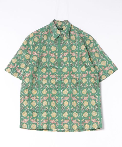 新品タグ付きADAM ET ROPÉアダムエロペ　MONITALY ワークシャツ INDIAN FABRIC PATTERN S/S SHIRTS（シャツ/ブラウス）｜ADAM ET ROPE