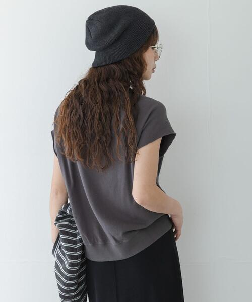 URBAN RESEARCH Sonny Label（アーバンリサーチサニーレーベル）の「ガーゼ裏毛フレンチスリーブスウェット（Tシャツ/カットソー・レディース・オフホワイト/レッド/チャコールグレー・FREE）」の15枚目の写真