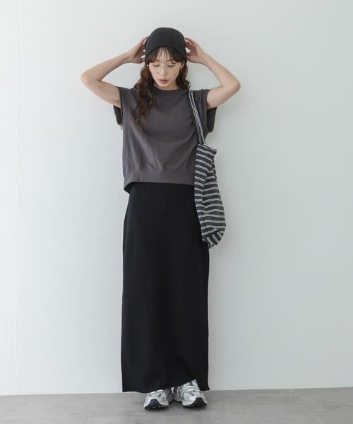URBAN RESEARCH Sonny Label（アーバンリサーチサニーレーベル）の「ガーゼ裏毛フレンチスリーブスウェット（Tシャツ/カットソー・レディース・オフホワイト/レッド/チャコールグレー・FREE）」の17枚目の写真