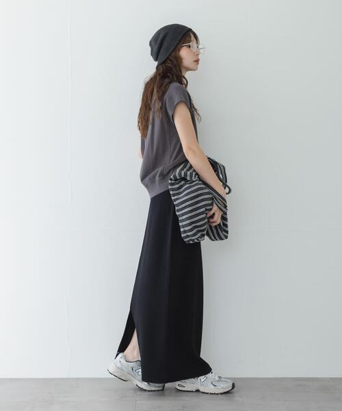 URBAN RESEARCH Sonny Label（アーバンリサーチサニーレーベル）の「ガーゼ裏毛フレンチスリーブスウェット（Tシャツ/カットソー・レディース・オフホワイト/レッド/チャコールグレー・FREE）」の18枚目の写真