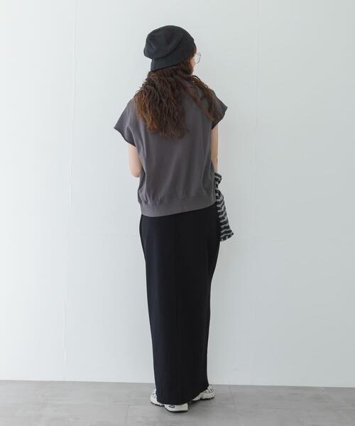 URBAN RESEARCH Sonny Label（アーバンリサーチサニーレーベル）の「ガーゼ裏毛フレンチスリーブスウェット（Tシャツ/カットソー・レディース・オフホワイト/レッド/チャコールグレー・FREE）」の19枚目の写真