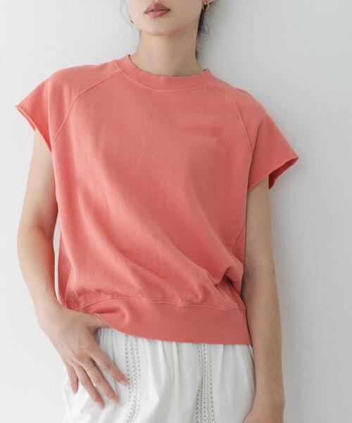 URBAN RESEARCH Sonny Label（アーバンリサーチサニーレーベル）の「ガーゼ裏毛フレンチスリーブスウェット（Tシャツ/カットソー・レディース・オフホワイト/レッド/チャコールグレー・FREE）」の22枚目の写真