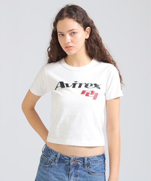 AVIREX（アヴィレックス）の「GOALERS LOGO MINI T-SHIRT（Tシャツ/カットソー・レディース・ネイビー/ブラック/ホワイト系2・S/M）」の10枚目の写真