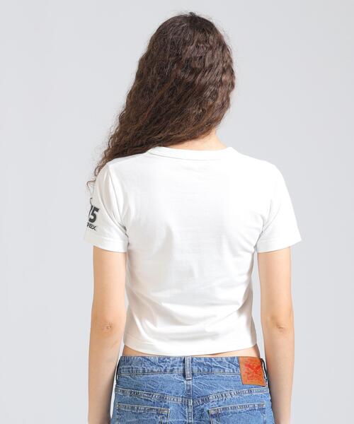 AVIREX（アヴィレックス）の「GOALERS LOGO MINI T-SHIRT（Tシャツ/カットソー・レディース・ネイビー/ブラック/ホワイト系2・S/M）」の14枚目の写真