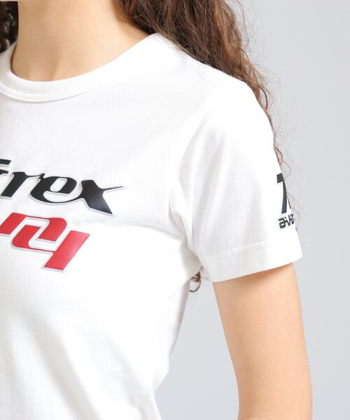 AVIREX（アヴィレックス）の「GOALERS LOGO MINI T-SHIRT（Tシャツ/カットソー・レディース・ネイビー/ブラック/ホワイト系2・S/M）」の16枚目の写真