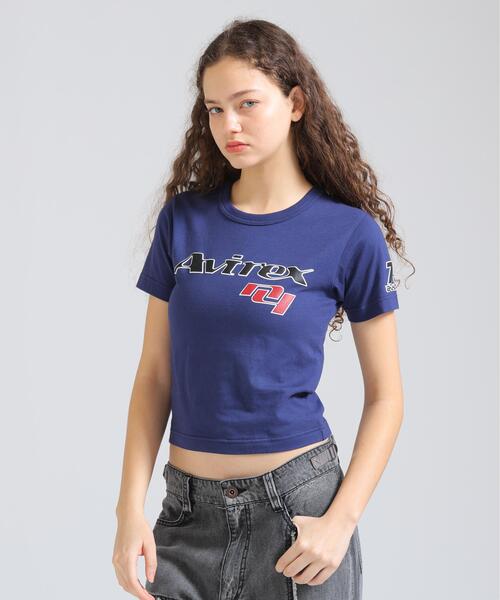 AVIREX（アヴィレックス）の「GOALERS LOGO MINI T-SHIRT（Tシャツ/カットソー・レディース・ネイビー/ブラック/ホワイト系2・S/M）」の20枚目の写真