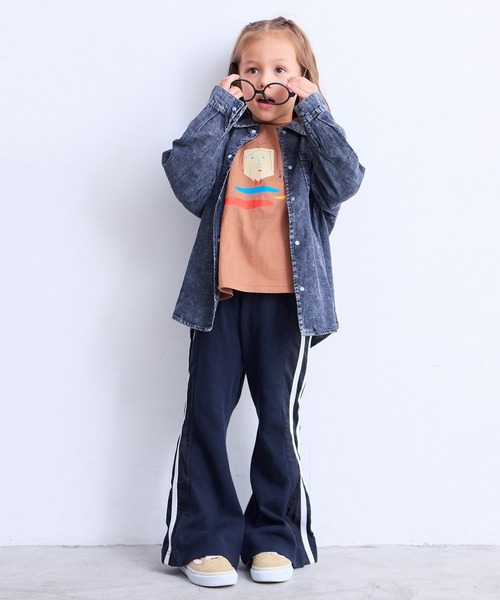 MARKEY'S（マーキーズ）の「ワッフルサテンフレアーパンツ（その他パンツ・キッズ・ブラウン/ブラック/ワインレッド・100/90/140/130/120/150/110）」の8枚目の写真