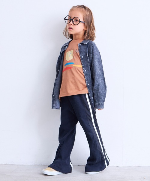 MARKEY'S（マーキーズ）の「ワッフルサテンフレアーパンツ（その他パンツ・キッズ・ブラウン/ブラック/ワインレッド・100/90/140/130/120/150/110）」の7枚目の写真